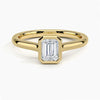Emerald Lab Diamond Bezel Ring (0.50ctw)