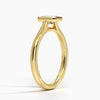 Emerald Lab Diamond Bezel Ring (0.50ctw)