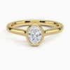 Oval Lab Diamond Bezel Ring (0.50ctw)