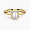 Emerald Lab Diamond Bezel Ring (0.70ctw)