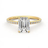 Emerald Lab Diamond 1.50 CTW Pavé Ring