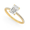 Emerald Lab Diamond 1.50 CTW Pavé Ring