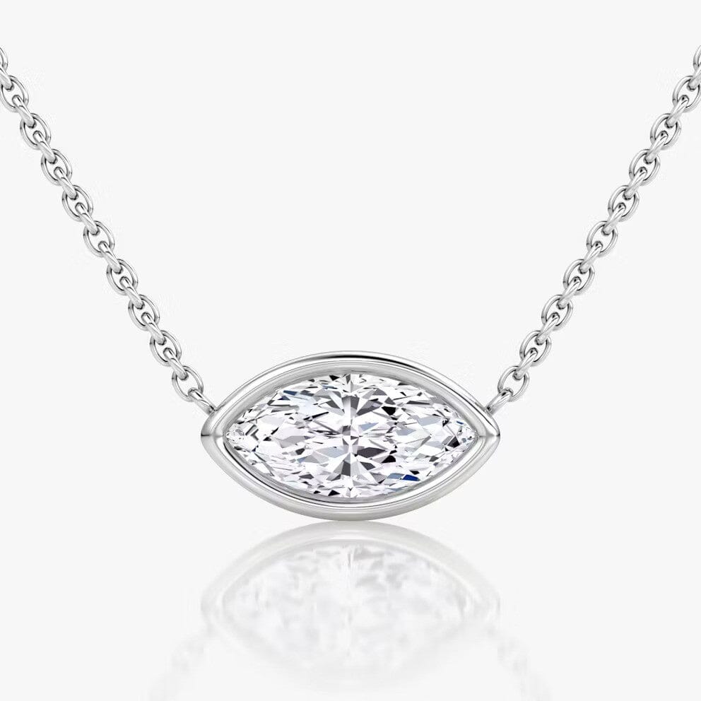 Marquise Lab Grown Diamond Bezel Pendant