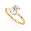 Oval Lab Diamond 0.50 CTW Solitaire Ring