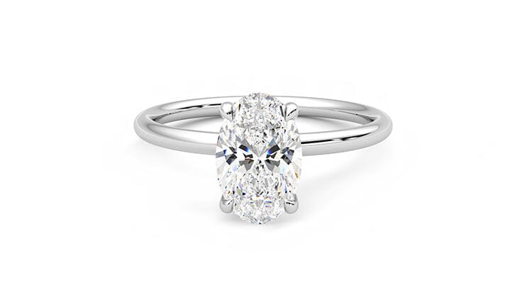 Oval Lab Diamond 0.50 CTW Solitaire Ring