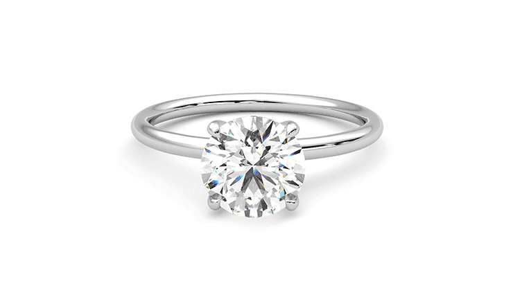 Round Lab Diamond 2.00 CTW Solitaire Ring