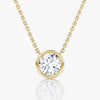Round Lab Grown Diamond Bezel Pendant