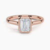 Emerald Lab Diamond Bezel Ring (1.00ctw)