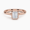 Emerald Lab Diamond Bezel Ring (0.70ctw)