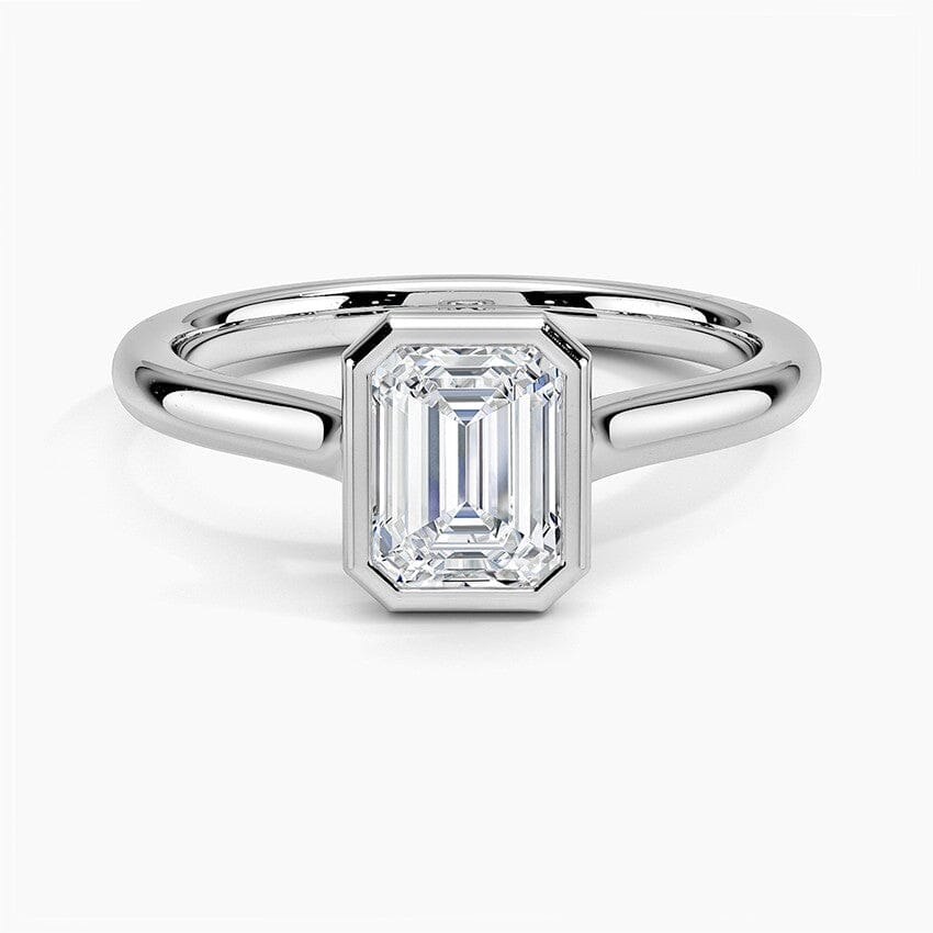 Emerald Lab Diamond Bezel Ring (1.00ctw)