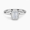 Emerald Lab Diamond Bezel Ring (1.00ctw)