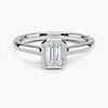 Emerald Lab Diamond Bezel Ring (0.50ctw)