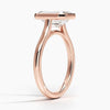Emerald Lab Diamond Bezel Ring (1.50ctw)