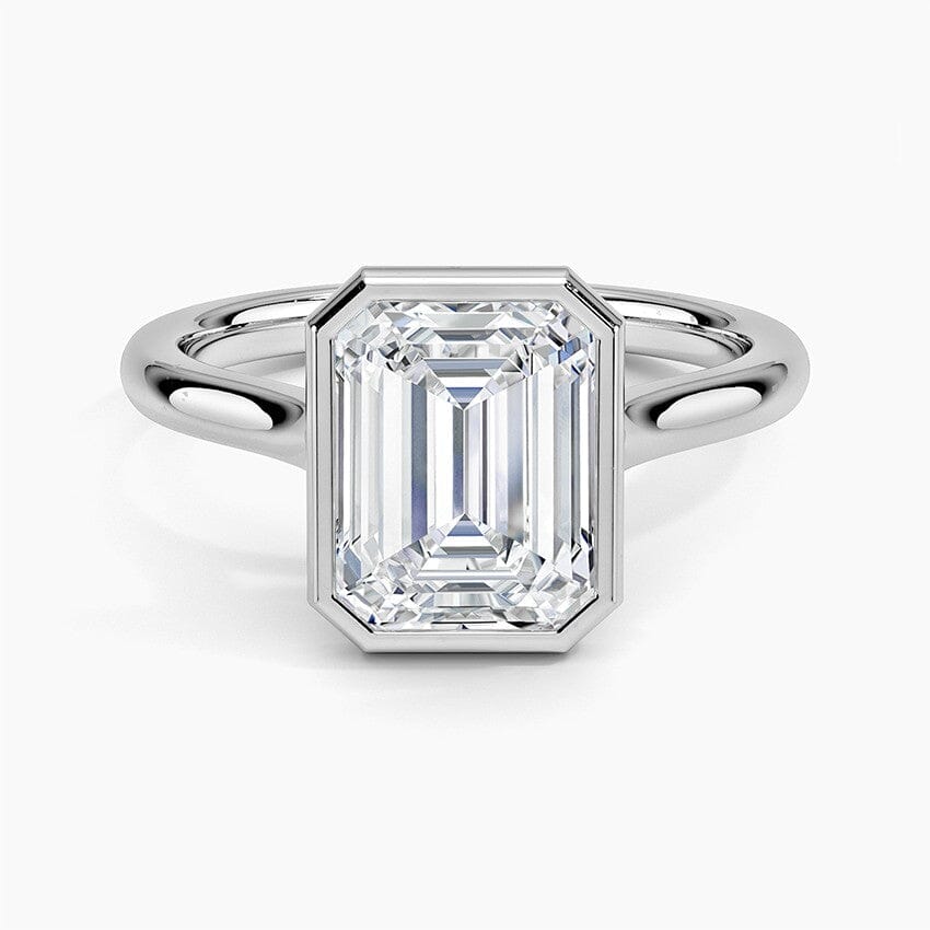 Emerald Lab Diamond Bezel Ring (1.50ctw)