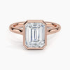 Emerald Lab Diamond Bezel Ring (1.50ctw)