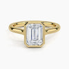 Emerald Lab Diamond Bezel Ring (1.50ctw)