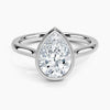 Pear Lab Diamond Bezel Ring (1.50ctw)