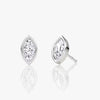 Marquise Bezel Studs Lab Grown Diamond