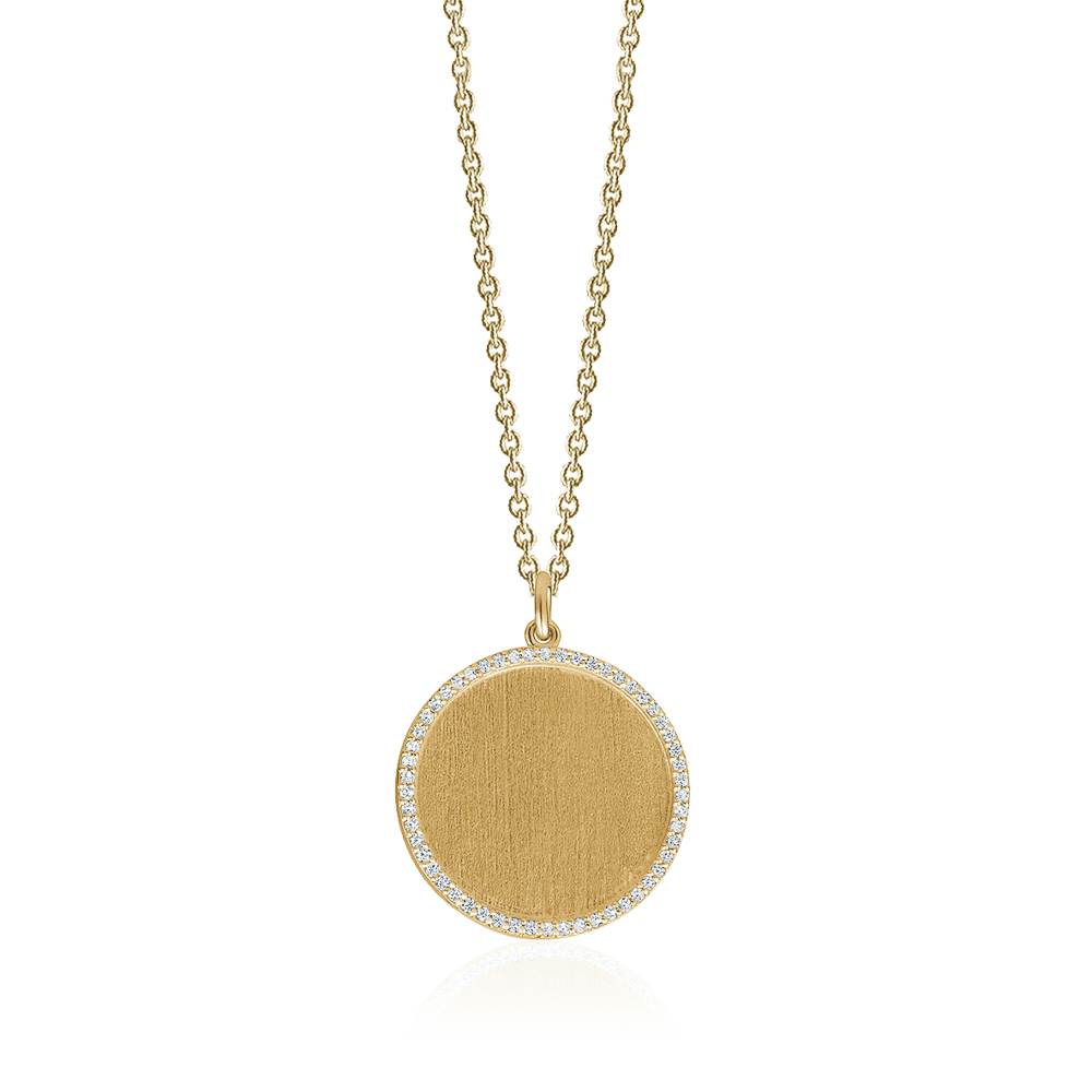 Collier Médaillon Diamant 24mm