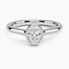 Oval Lab Diamond Bezel Ring (0.50ctw)