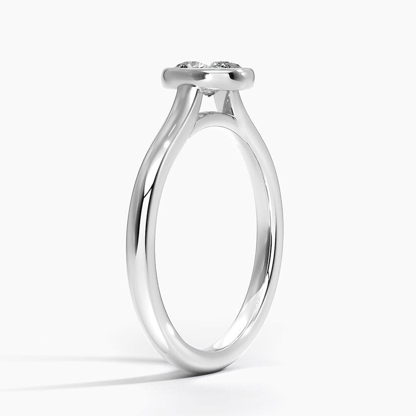 Oval Lab Diamond Bezel Ring (0.50ctw)