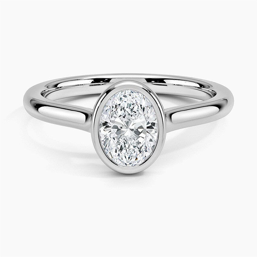 Oval Lab Diamond Bezel Ring (0.70ctw)