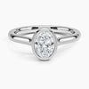 Oval Lab Diamond Bezel Ring (0.70ctw)
