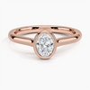 Oval Lab Diamond Bezel Ring (0.50ctw)