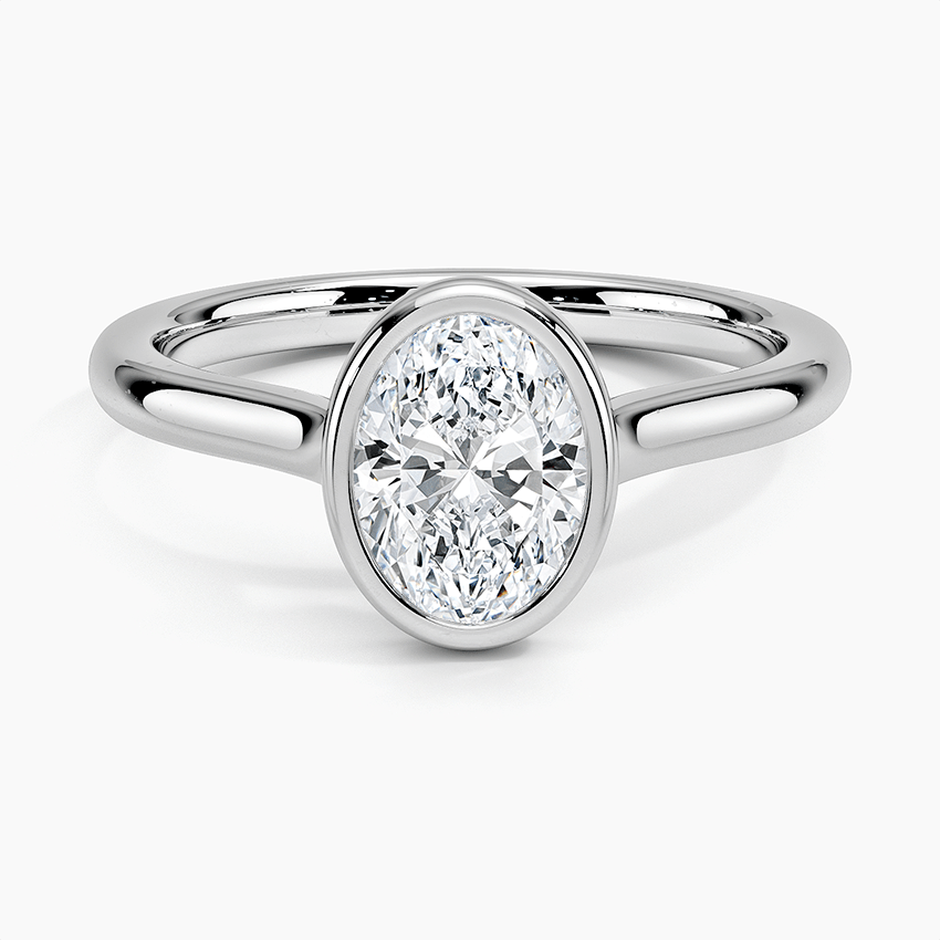 Oval Lab Diamond Bezel Ring (1.00ctw)