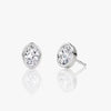 Oval Bezel Studs Lab Grown Diamond