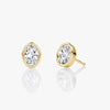 Oval Bezel Studs Lab Grown Diamond