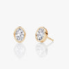 Oval Bezel Studs Lab Grown Diamond