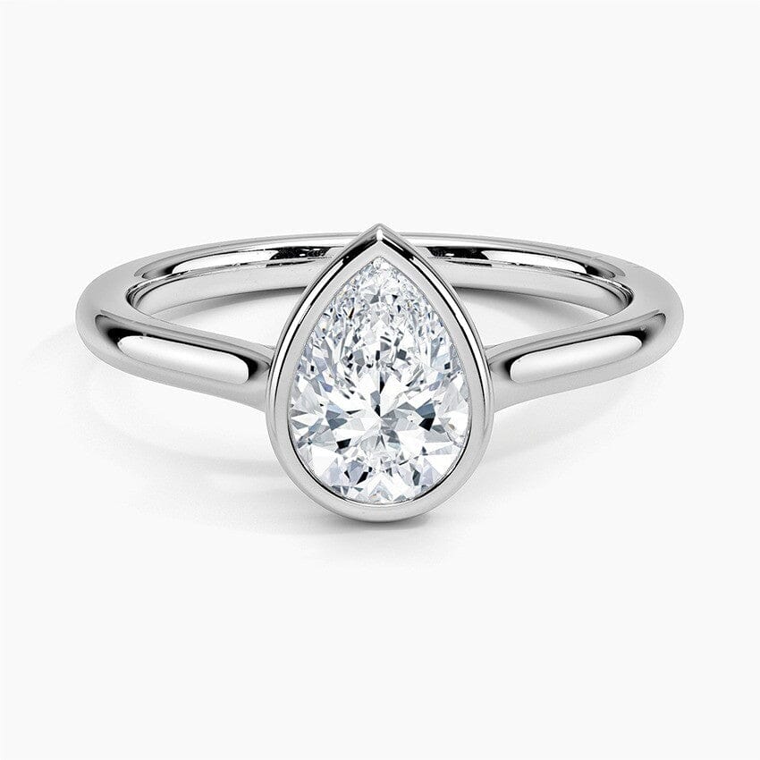 Pear Lab Diamond Bezel Ring (1.00ctw)