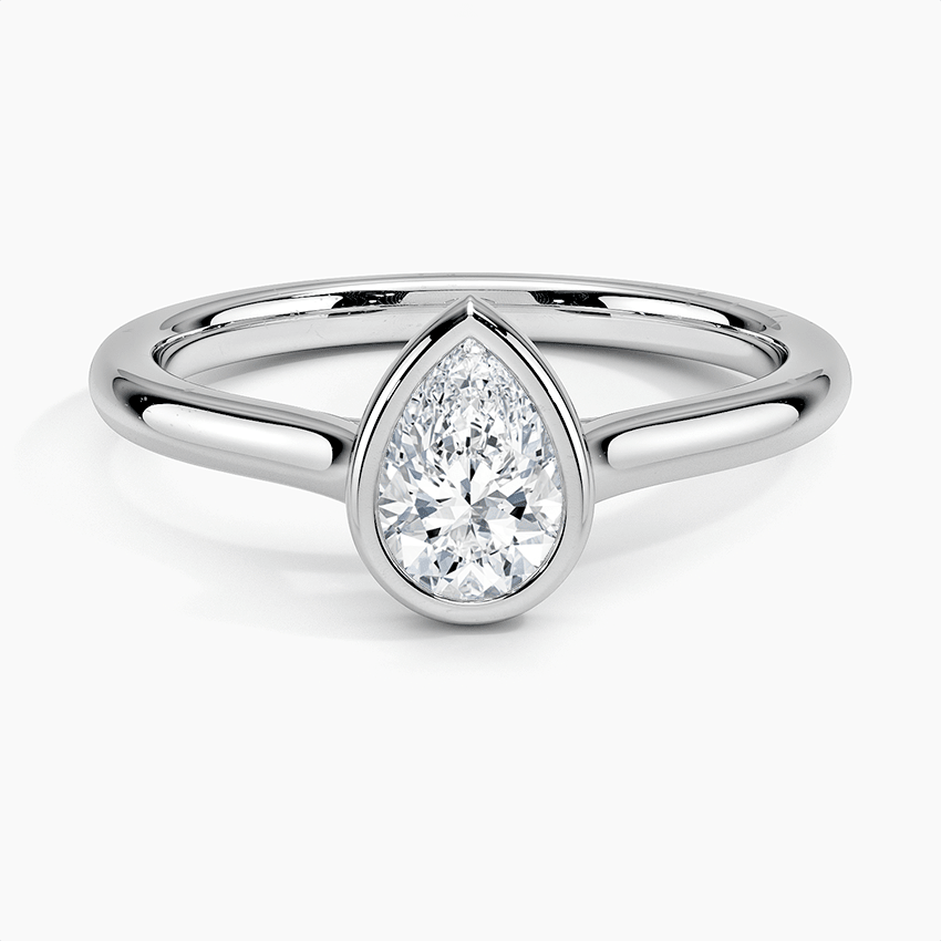 Pear Lab Diamond Bezel Ring (0.50ctw)