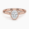 Oval Lab Diamond Bezel Ring (0.70ctw)