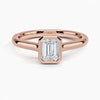 Emerald Lab Diamond Bezel Ring (0.50ctw)