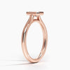 Emerald Lab Diamond Bezel Ring (0.50ctw)