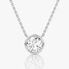 Round Lab Grown Diamond Bezel Pendant