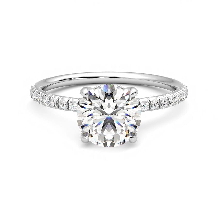 Round Lab Diamond 2.00 CTW Pavé Ring