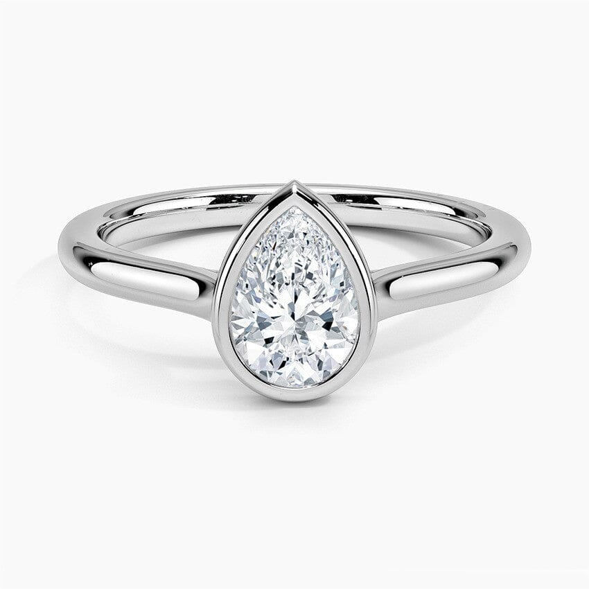 Pear Lab Diamond Bezel Ring (0.70ctw)