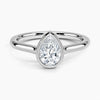 Pear Lab Diamond Bezel Ring (0.70ctw)