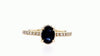 Bague Oprah avec saphir ovale (1.16Ctw)