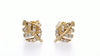 Boucle d'Oreille Diamant Feuille