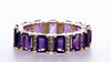 Amethyst Emerald Cut Eternity Ring