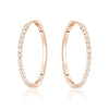 Shared Prong Diamond Hoops Earrings  (0.45)