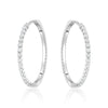 Shared Prong Diamond Hoops Earrings  (0.45)