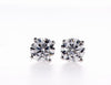 14K Gold Round Diamond Stud Earrings (1.00Ctw) - mydiamond.ca