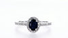 Bague de fiançailles saphir ovale Halo