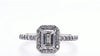 Lab Emerald Cut Halo Engagement Ring