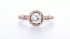 Swirl Round Halo Engagement Ring (1.13Ctw)